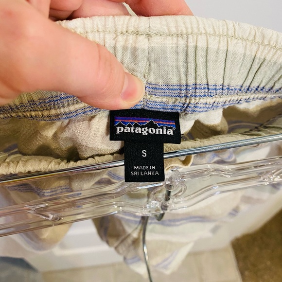 Patagonia 2” Island Hemp Baggie Tan Gray Blue Stripe - Picture 2 of 2